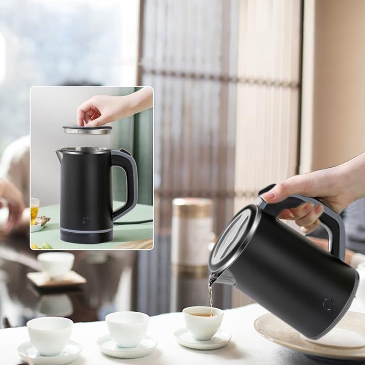 CZAJNIK ELEKTRYCZNY TURYSTYCZNY PODRÓŻNY CICHY MAŁY 600 W 0,8L CZARNY