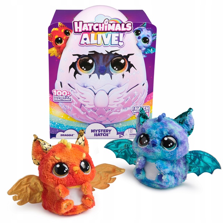 HATCHIMALS ALIVE MASKOTKA JAJKO INTERAKTYWNA SMOK NIESPODZIANKA DRAGGLE