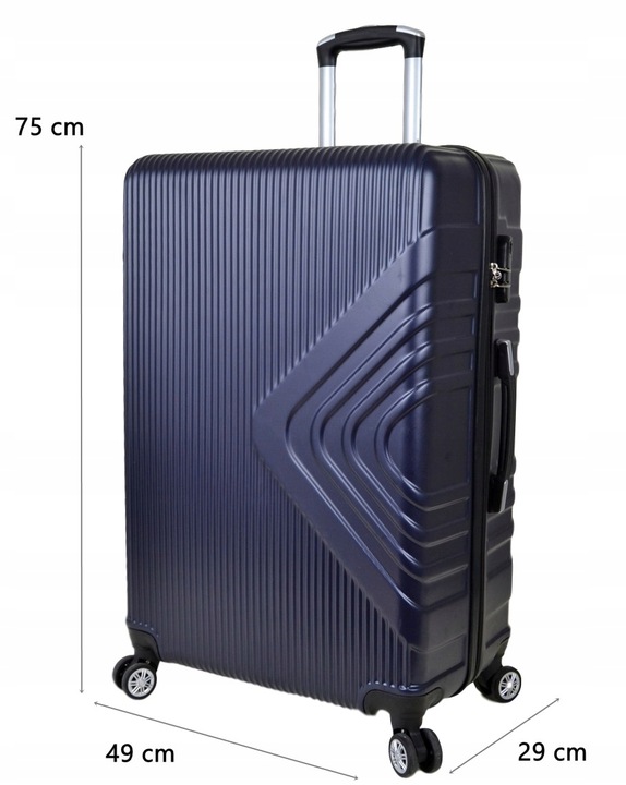 DUŻA WALIZKA PODRÓŻNA ABS SUNBAG - MODEL APUS 8082 KOLORY