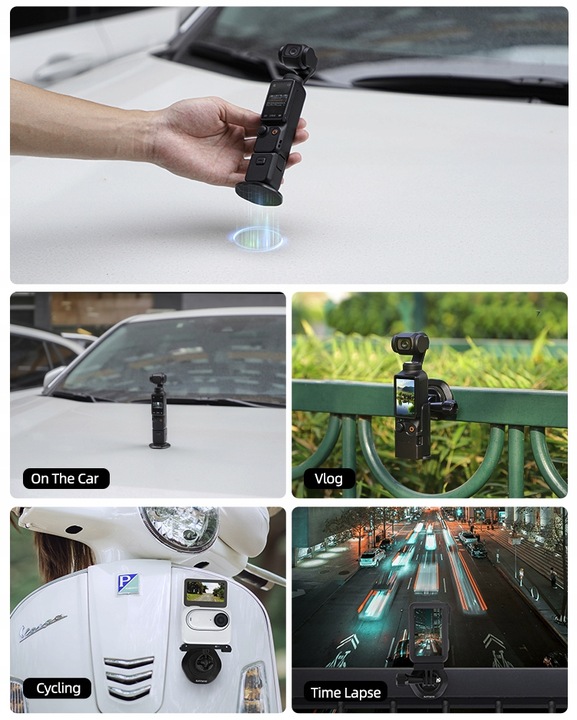 Mocny Uchwyt Magnetyczny Neodymowy Mocowanie Gwint 1/4 do DJI Osmo Pocket 3