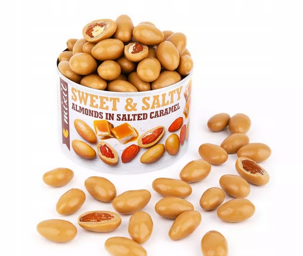 Mixit SWEET & SALTY Migdały w białej czekoladzie ze słonym karmelem 240g