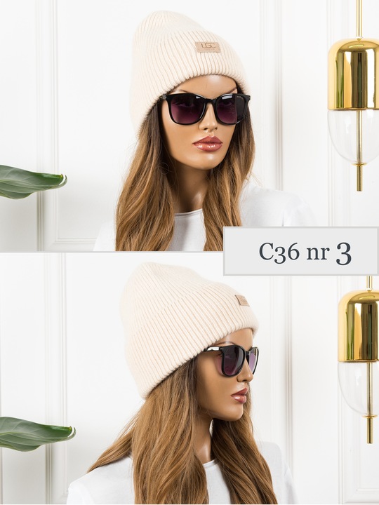 CZAPKA BEANIE prążkowana WEŁNIANA ZIMOWA CIEPŁA KOLORY JAKOŚĆ PREMIUM