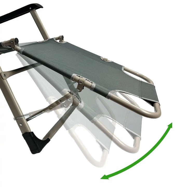 LEŻAK OGRODOWY szary regulowany LEŻAK TARASOWY na balkon ogród