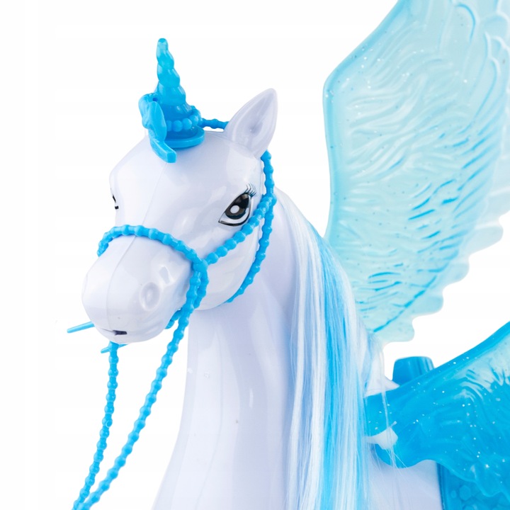 KARETA DLA LALKI Z PEGAZEM JEDNOROŻCEM I LALKĄ KAROCA LODOWA KRAINA