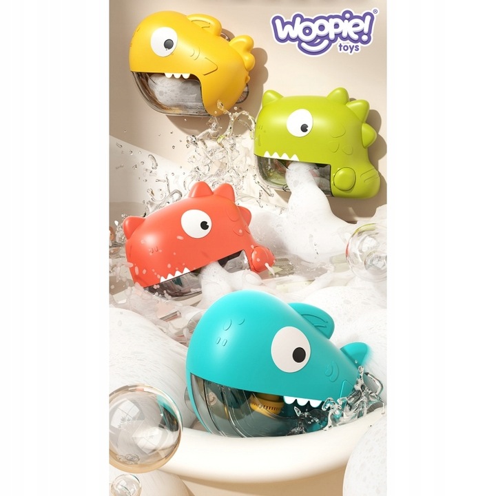 WOOPIE Zabawka do Kąpieli Dinozaur do Robienia Piany Zielony
