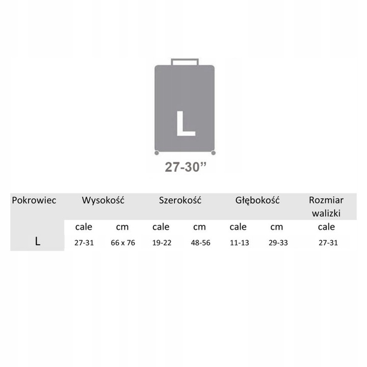 Pokrowiec na Walizkę Ochronny Etui Rozmiar L Nadruk Fullprint W3 Mapa