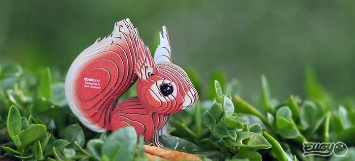 Wiewiórka Eugy. Eko Układanka 3D