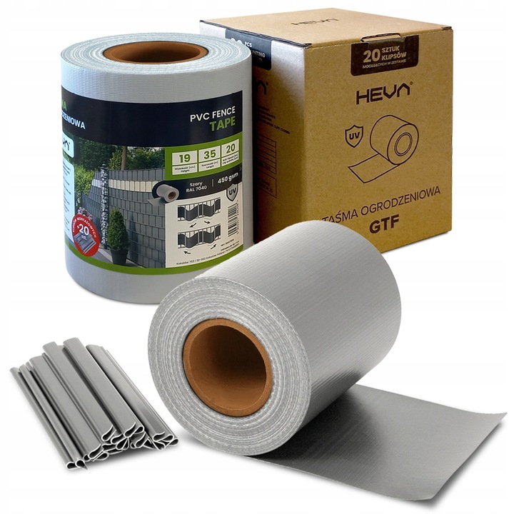 TAŚMA OGRODZENIOWA SZARA 19CMX35M UV+ OSŁONA NA OGRODZENIA PANELOWE 3D PŁOT