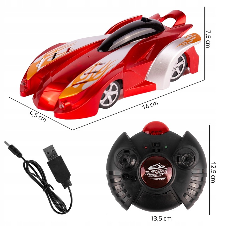 SAMOCHÓD JEŻDŻĄCY PO ŚCIANACH AUTO WYŚCIGÓWKA NA PILOTA ZDALNIE STEROWANE