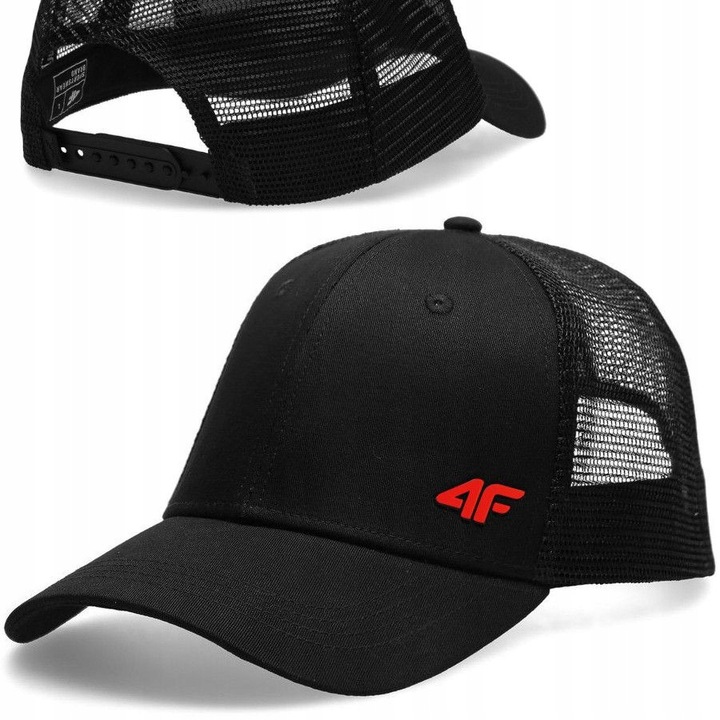CZAPKA Z DASZKIEM MĘSKA DAMSKA 4F BEJSBOLÓWKA Z SIATECZKĄ TRUCKERKA