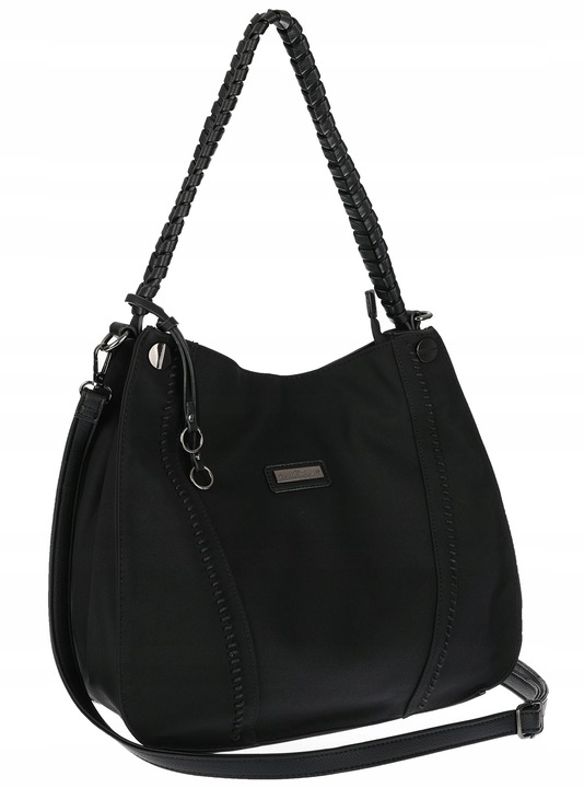 Torebka Damska Shopperka Worek Pojemna Modna Duża Torba CH7716 Czarna