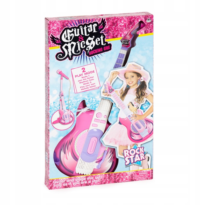 GITARA ELEKTRYCZNA MIKROFON STATYW DLA DZIECI MP3