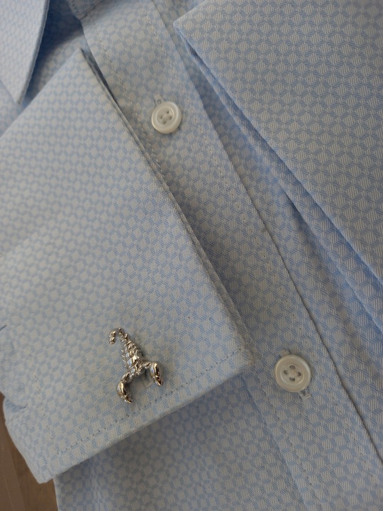 Spinki do mankietów koszuli srebrny Skorpion