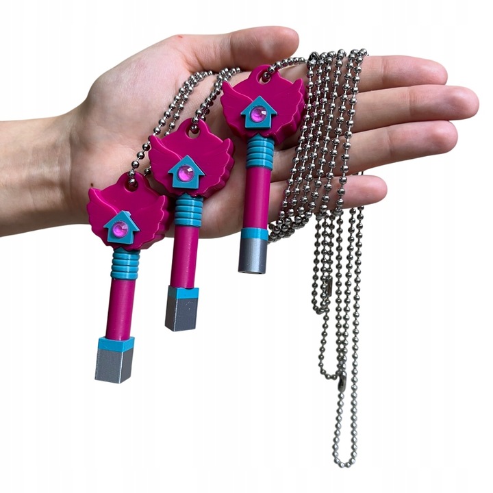 ZESTAW KLUCZY SQUID GAME 3 NASZYJNIK 80CM HIDE AND SEEK GADŻET NA PREZENT