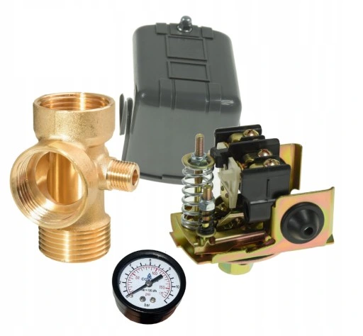 OSPRZĘT DO HYDROFORU MANOMETR WYJŚCIE TŁOCZNE WYŁĄCZNIK CIŚNIENIOWY COVERA