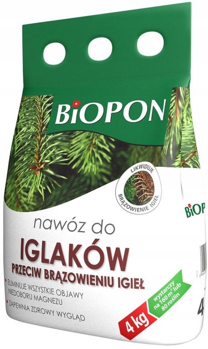 Nawóz przeciw brązowieniu igieł Biopon 4kg