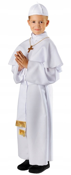 Kostium Strój PAPIEŻ Ksiądz Zakonnik 6-8 lat Bal Wszystkich Świętych