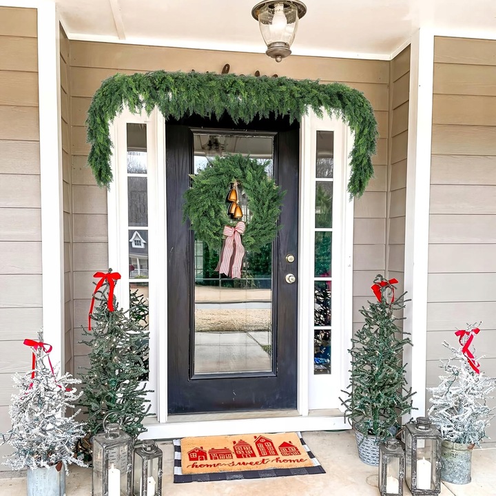 DIY WIENIEC ŚWIĄTECZNY 180CM Z SZYSZEK WIANEK CEDROWY DEKORACJA ŚWIĄTECZNA