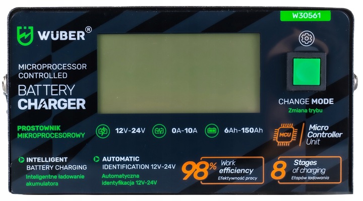PROSTOWNIK 12V i 24V MIKROPROCESOROWY ŁADOWARKA DO AKUMULATORA NAPRAWA 10A