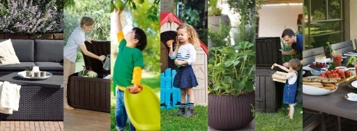 KOMPLET MEBLI WYPOCZYNKOWY RATTAN CORFU MAX GRAFIT 5 OS ALIBERT OGRÓD