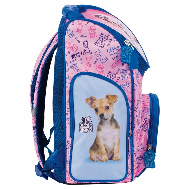 TORNISTER ERGONOMICZNY DO 1 KLASY CLEO I FRANK 29 W PIESKI PSY PIES