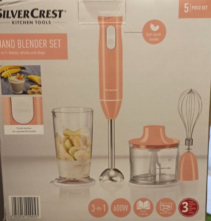 Blender ręczny SilverCrest SSMS 600 E3 RÓŻOWY
