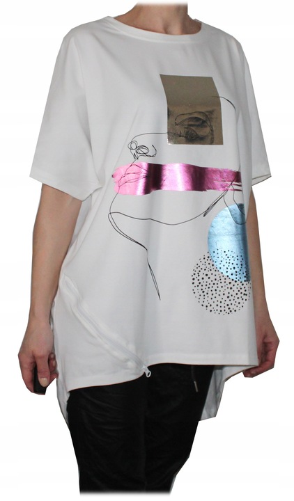 MEGI BLUZKA PRINT ZAMEK S/M