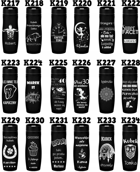 KUBEK TERMICZNY Z Grawerem URODZINY 18-99 PREZENT DLA NAUCZYCIELA