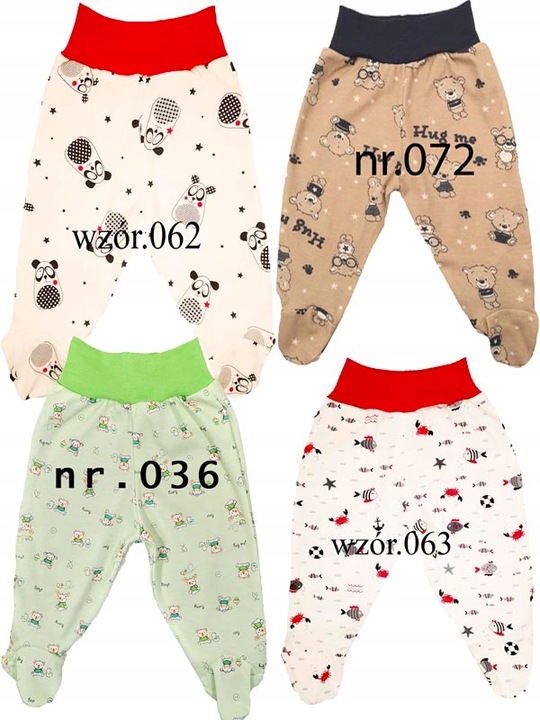 Półśpiochy półśpioszki 100% bawełna POLSKIE 62 cm