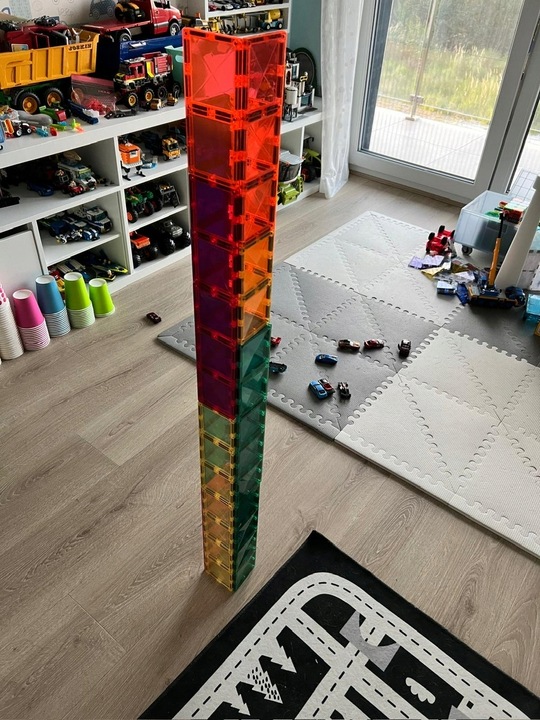 klocki magnetyczne prostokąty Rainbow Rectangle Pack 18 el. Connetix