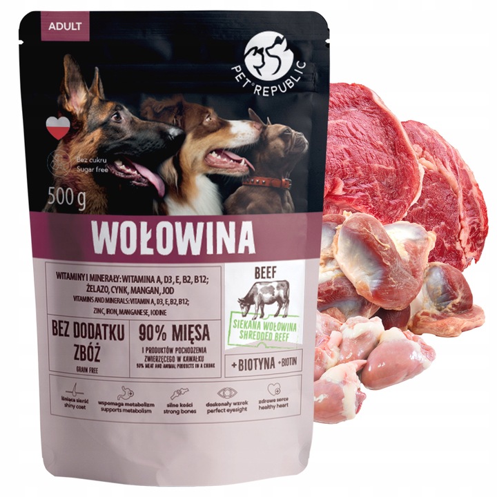 PET REPUBLIC karma mokra dla psa mix smaków 12 x 500g