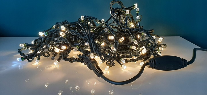 Kurtyna Świetlna LED 120 Sople Białe Ciepłe Flash Zewnętrzna IP44 8,7 m