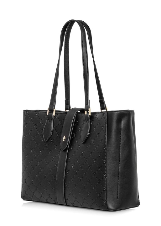 OCHNIK Czarna torebka damska z monogramem TOREC-0831A-98(Z25)