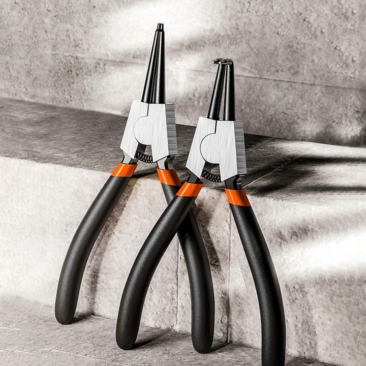 Szczypce do Pierścieni Segera Zacisków Zestaw 4el Szczypiec Zagięte Proste