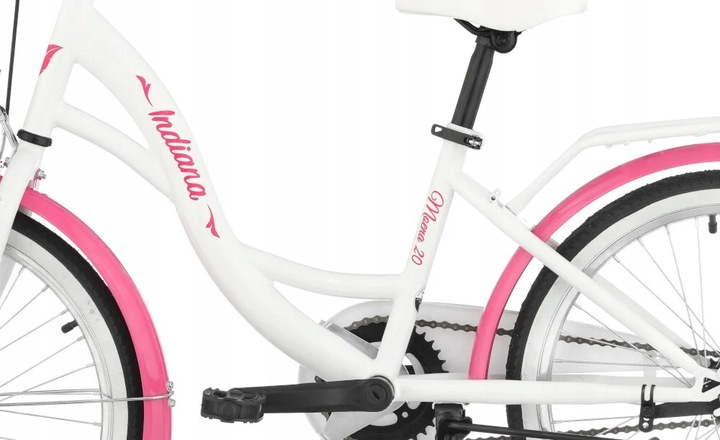 Rower dziecięcy INDIANA Moena 20 cali dla dziewczynki Biały
