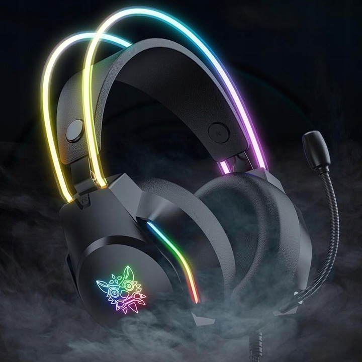 ONIKUMA X26 Słuchawki Nauszne Gamingowe Przewodowe z Mikrofonem do PC RGB