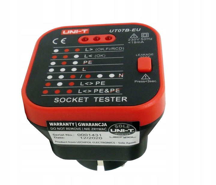 Wskaźnik sieci 230 V AC Uni-T UT07B-EU