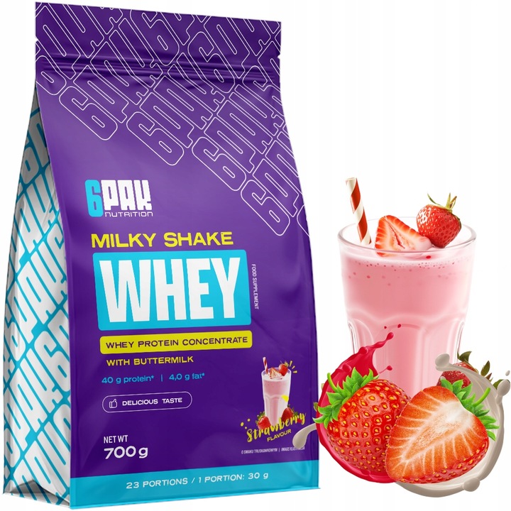 6PAK MILKY SHAKE WHEY 700 G BIAŁKO WPC Z MAŚLANKĄ
