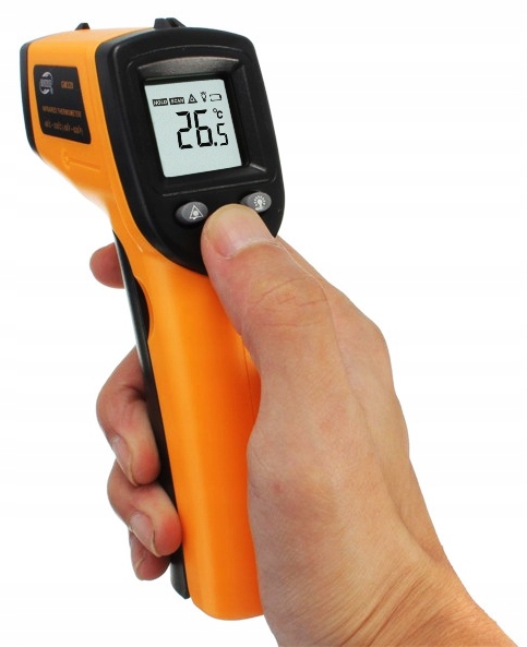 PIROMETR TERMOMETR LASEROWY BEZDOTYKOWY MIERNIK NA PODCZERWIEŃ -50 +400 LCD