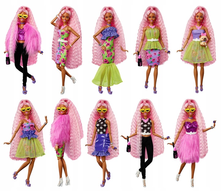 LALKA BARBIE EXTRA zestaw LALKA UBRANKA PIESEK