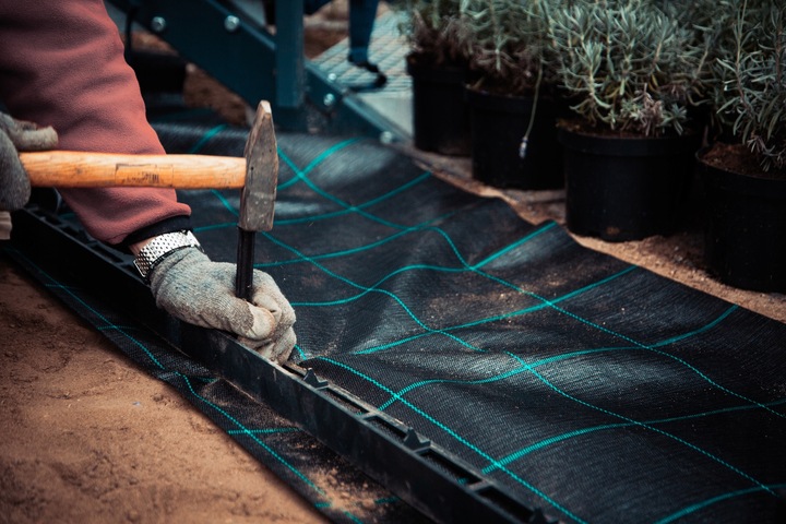 Agrotkanina mata pod kamień korę 4 m x 5 m Mocna