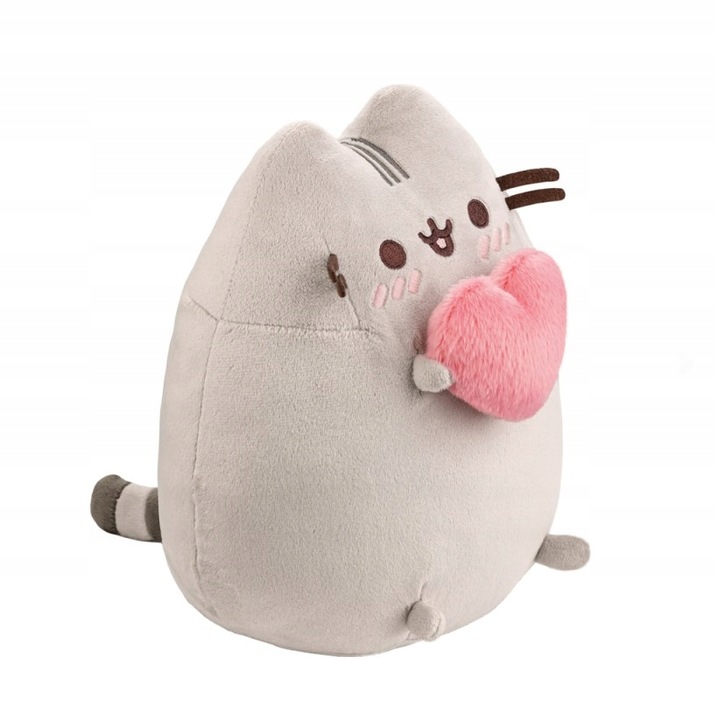 PUSHEEN z SERDUSZKIEM w łapkach maskotka 23cm, CUDEŃKO