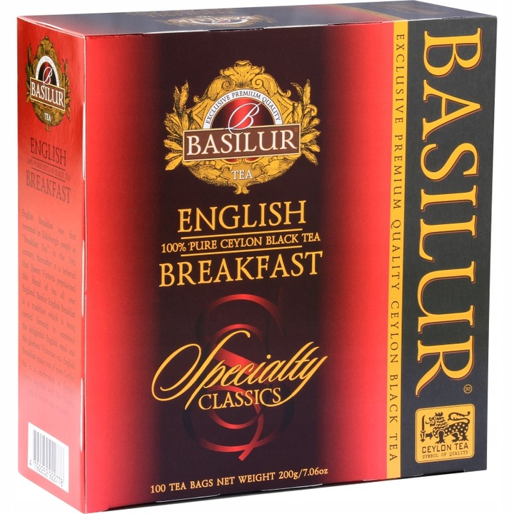 Basilur ENGLISH BREAKFAST herbata czarna - 100 szt.