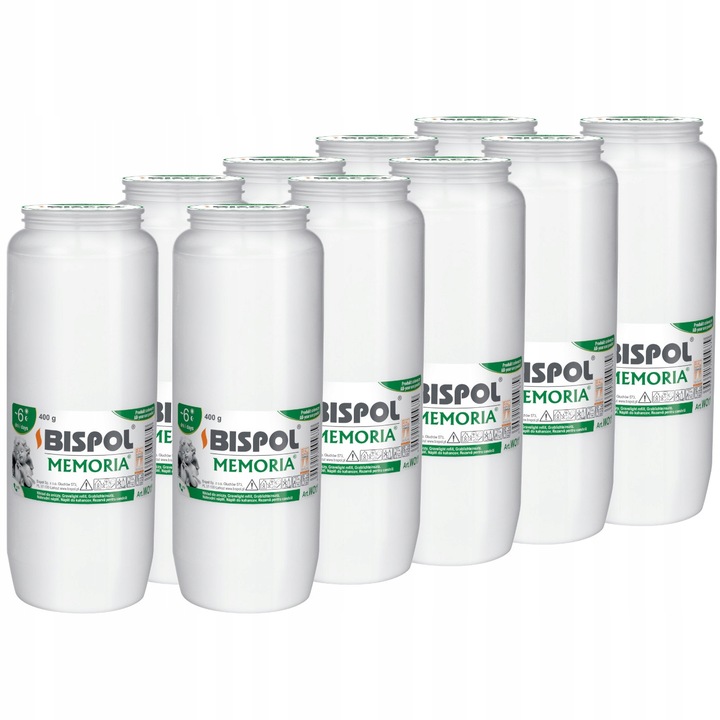 Wkłady do zniczy olejowe 10 sztuk całoroczne 6 dni WO11