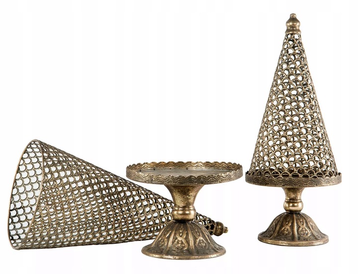 FIGURKA CHOINKA ZŁOTA ŚWIĄTECZNA 2 szt. ozdoba dekoracja na święta prezent