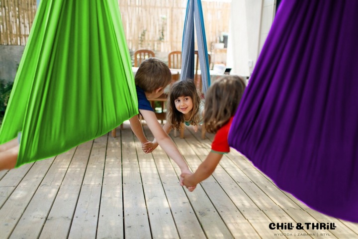 HUŚTAWKA DLA DZIECI HAMAK CHUSTA SENSORYCZNA AKROBATYCZNA JOGA + MOCOWANIE