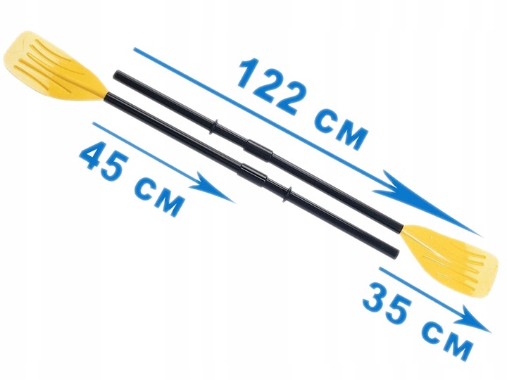 ZESTAW 2 WIOSŁA PLASTIKOWE SKŁADANE DO PONTONU 122CM INTEX 59623