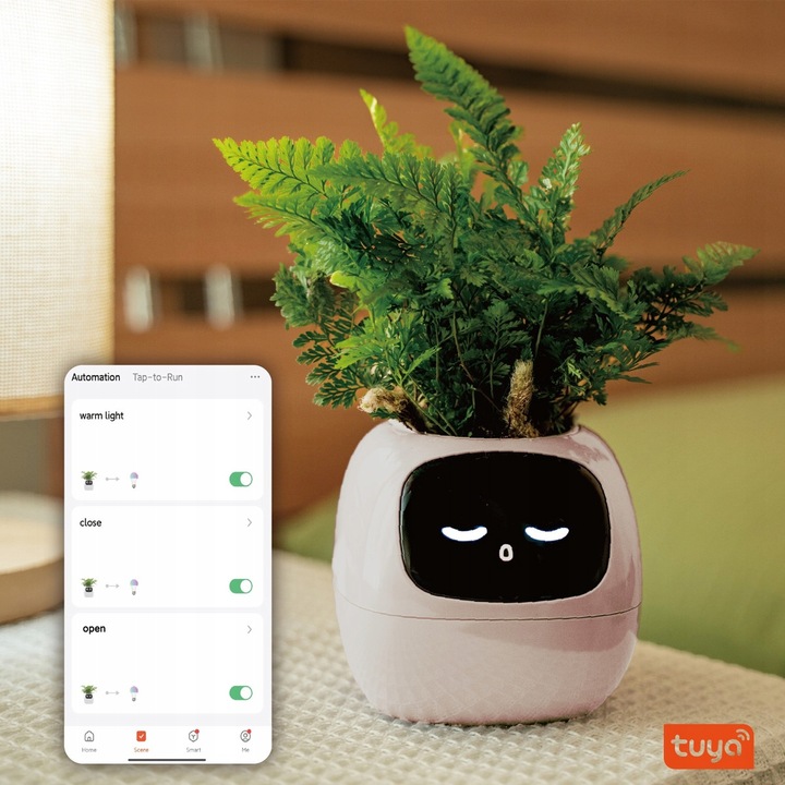 Inteligentna doniczka IVY SMART PLANTER osłonka na donicę PLANTSIO RÓŻOWA