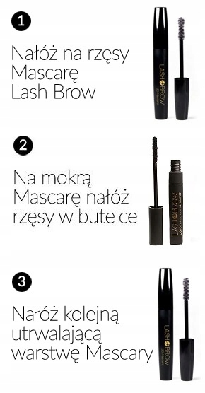 Maskara 3D Zestaw Lash Brow Rzęsy w butelce i Tusz