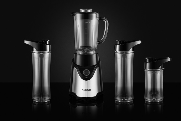 BLENDER KIELICHOWY SZKLANY DO KOKTAJLI KERCH FIT 3BIDONY 900W KRUSZY LÓD